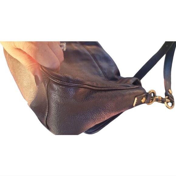 MARC by Marc Jacobs brown plum burgundy med pebbled leather crossbody purse bag - Picture 4 of 8